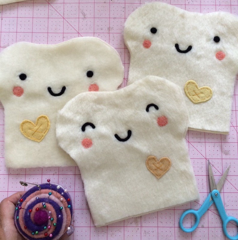 Mr. Toasty Stuffed Plush Needle Felted Toast Friend Handmade Etsy