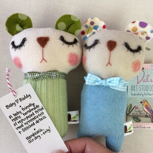 Eco Friendly Plush Baby Rattle- Needlefelted and Stitched Patchwork ...