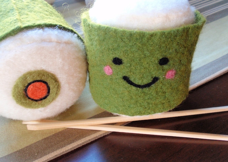 Mr. Sushi Stuffed Plush Needle Felted Friend Needle Felted | Etsy