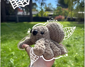 Araña de peluche tejida a crochet