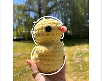 Patito de goma de ganchillo
