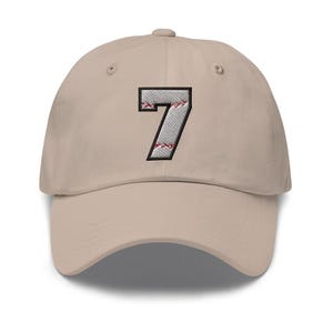 Custom Jersey Number Embroidered Hat, Personalized Baseball Cap, Adjustable Sports Mom Hat, Baseball Number Gift, Team Support Hat