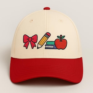 Embroidered Back to School Hat - Teacher Cap, School Life Hat, Student Embroidery Hat, First Day of School Gift, Classroom Baseball Cap