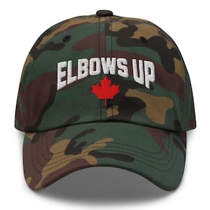 Embroidered Elbows Up Baseball Cap, Canada Pride Hat, Canada is Not For Sale Hat, Anti Trump Hat, Canada Embroidered Hat, Gift for Canadians