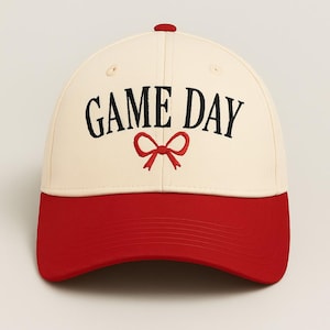 Game Day Embroidered Baseball Hat, Custom Snapback Trucker Cap, School Spirit Hat, Sports Mom Gift, Baseball Mom Hat, Game Day Cap