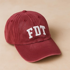 Gorra FDT, gorra de papá bordada en color granate, gorra con mensaje político, gorra de béisbol de algodón lavado anti-Trump, regalo de protesta, gorra con letras llamativas