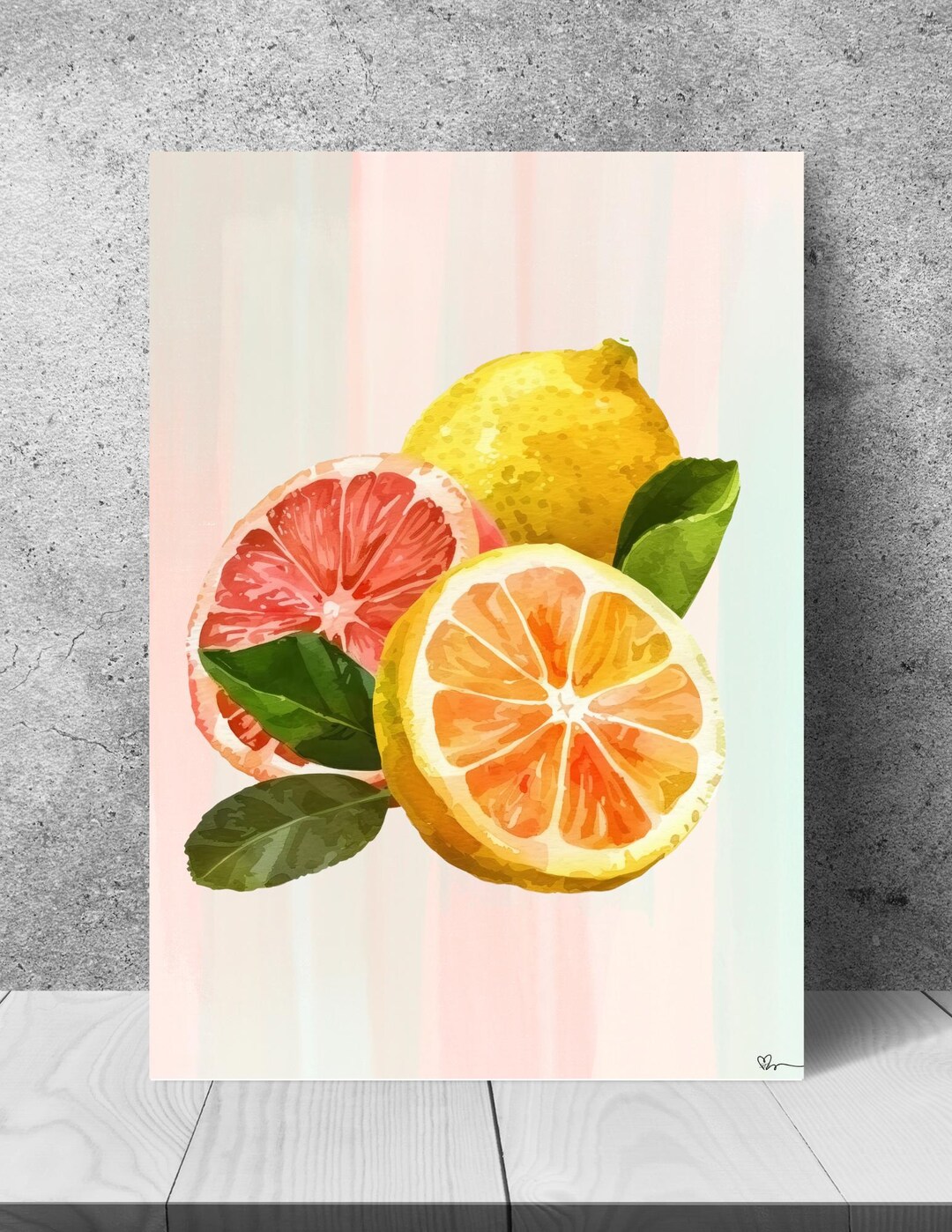 Vertical Poster, Vibrant Orange Dining Room Wall Art, Matte Kitchen ...