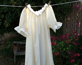 Ready now! Girls size LARGE 10/12 Little House on the Prairie Costume Dress Cotton Muslin