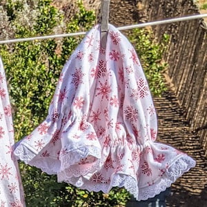 All Sizes Girls Flannel Prairie Mob Cap Mop Cap Bonnet Cotton Custom made