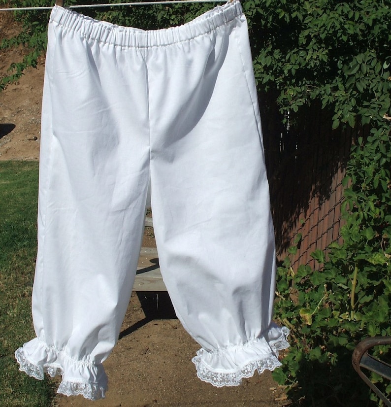 Girls Cotton Bloomers Pantaloons Lace Trim Elastic Waist | Etsy