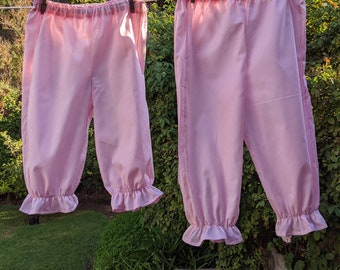 Ready now!  Girls Bloomers Pink Cotton sizes Small to Large No Lace