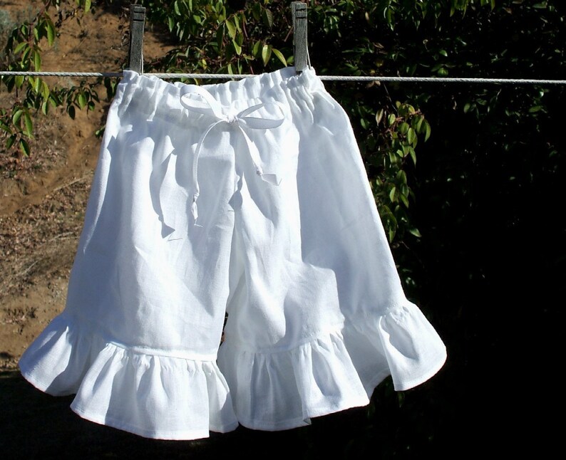 Ready Now Toddler 5T Bohemian Pantaloons With Ruffles White - Etsy