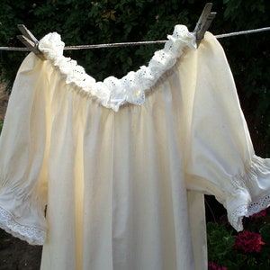Ready now Girls size LARGE 10/12 Little House on the Prairie Costume Dress Cotton Muslin image 2