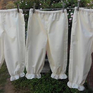 Ready now! Girls Basic Bloomers Natural Cotton Muslin sizes Small to Large