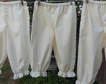 Girls Basic Bloomers Natural Cotton Muslin sizes Small to Large