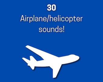 30 efectos de sonido de aviones: ruidos de aviones y helicópteros (descarga digital)