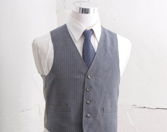 Size 40 Vintage Grey Pinstripe Vest