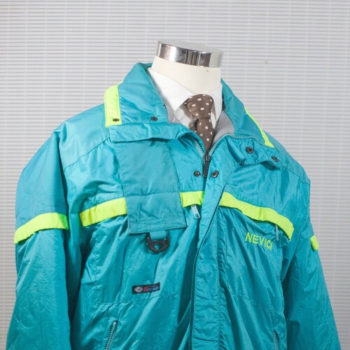 Men's Coat / Teal and Fluorescent shops Yellow Vintage Winter Ski Jacket / Size Large 40 Nevica