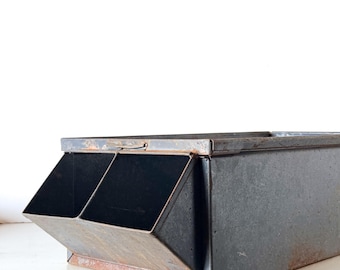 Vintage Industrial Metal Storage Bin