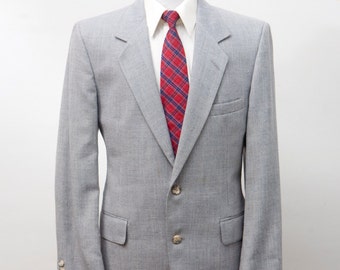 Men's Blazer / Vintage Bill Blass Grey Sport Jacket / Size 40 Medium