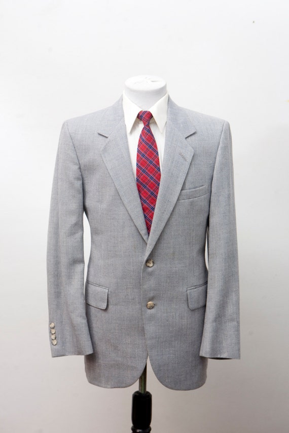 Men's Blazer / Vintage Bill Blass Grey Sport Jacke