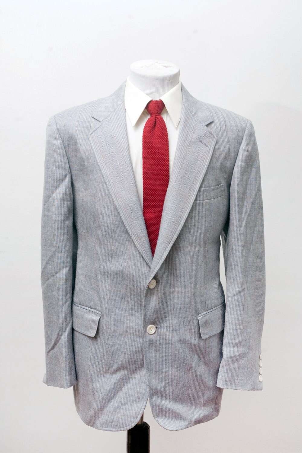 Men's Blazer / Vintage Grey Herringbone Jacket by - Etsy