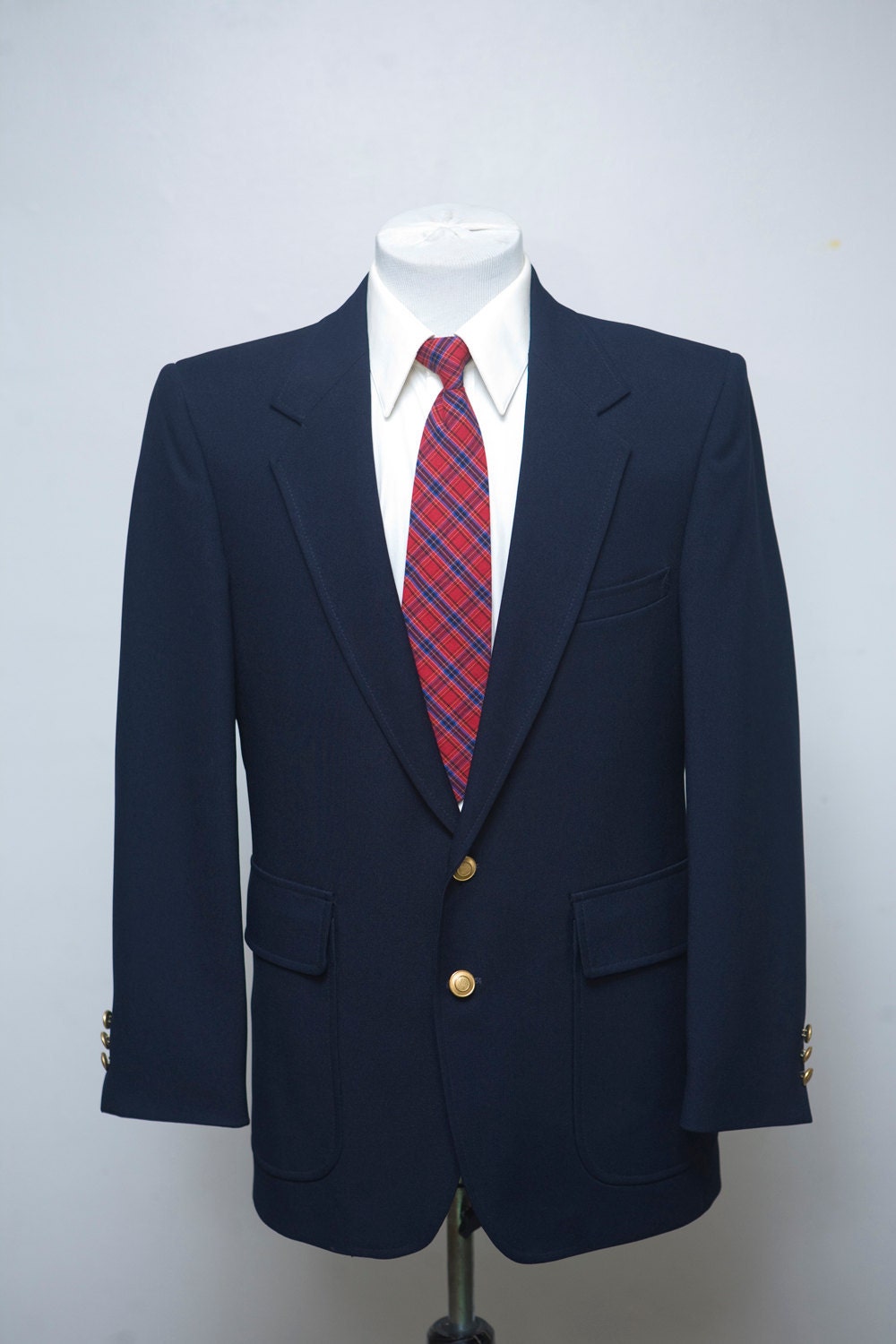 Men's Suit / Vintage Navy Blue Jacket and Trousers / Size - Etsy