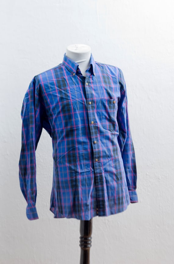 Chemise Vintage Cambridge Classic - Carreaux, Manches Longues - Taille S - Occasion Très Bon état