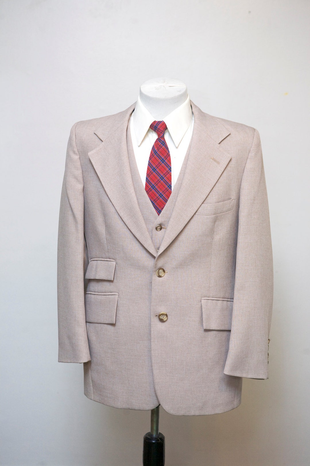 Men's Blazer and Suit Vest / Vintage Andre Martin - Etsy