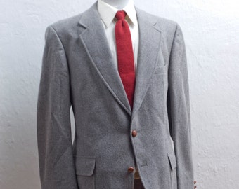 Men's Blazer / Camel Hair Jacket / Size 46 / XL Vintage / by Marshall Reed for Hughes and Hatcher