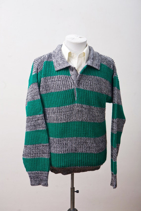 Men's Medium Vintage Striped Sweater