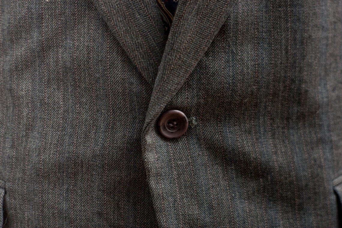 Men's Blazer / Vintage Herringbone Jacket by Bronzini / - Etsy