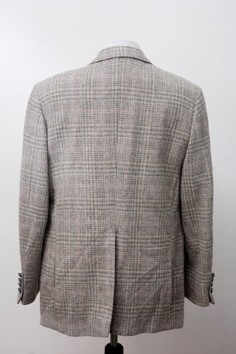 Men's Blazer / Vintage Tweed Plaid Jacket / Size 44R Large - Etsy