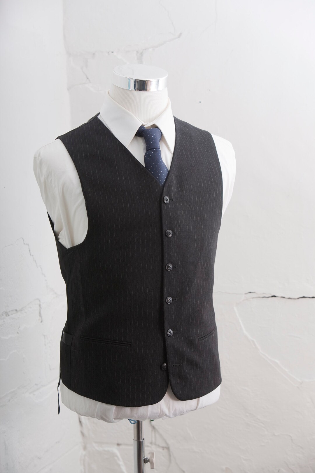 Men's Suit Vest Medium / Vintage Black Waistcoat / Size 40 - Etsy