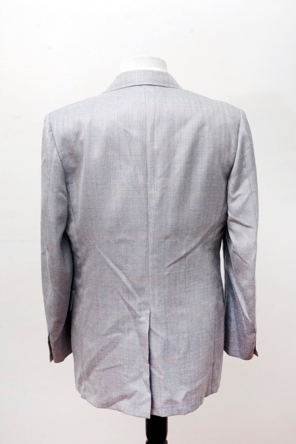 Men's Blazer / Vintage Grey Herringbone Jacket by Cricketeer / Size 42 ...