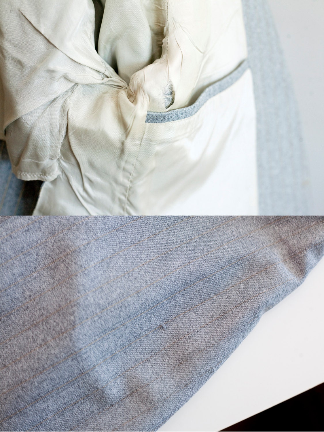 Men’s Blazer / Vintage Grey Pinstripe Jacket / Size - Etsy