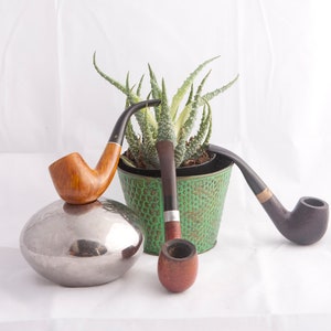 Estate Pipe Lot / Three Vintage Bent Tobacco Pipes