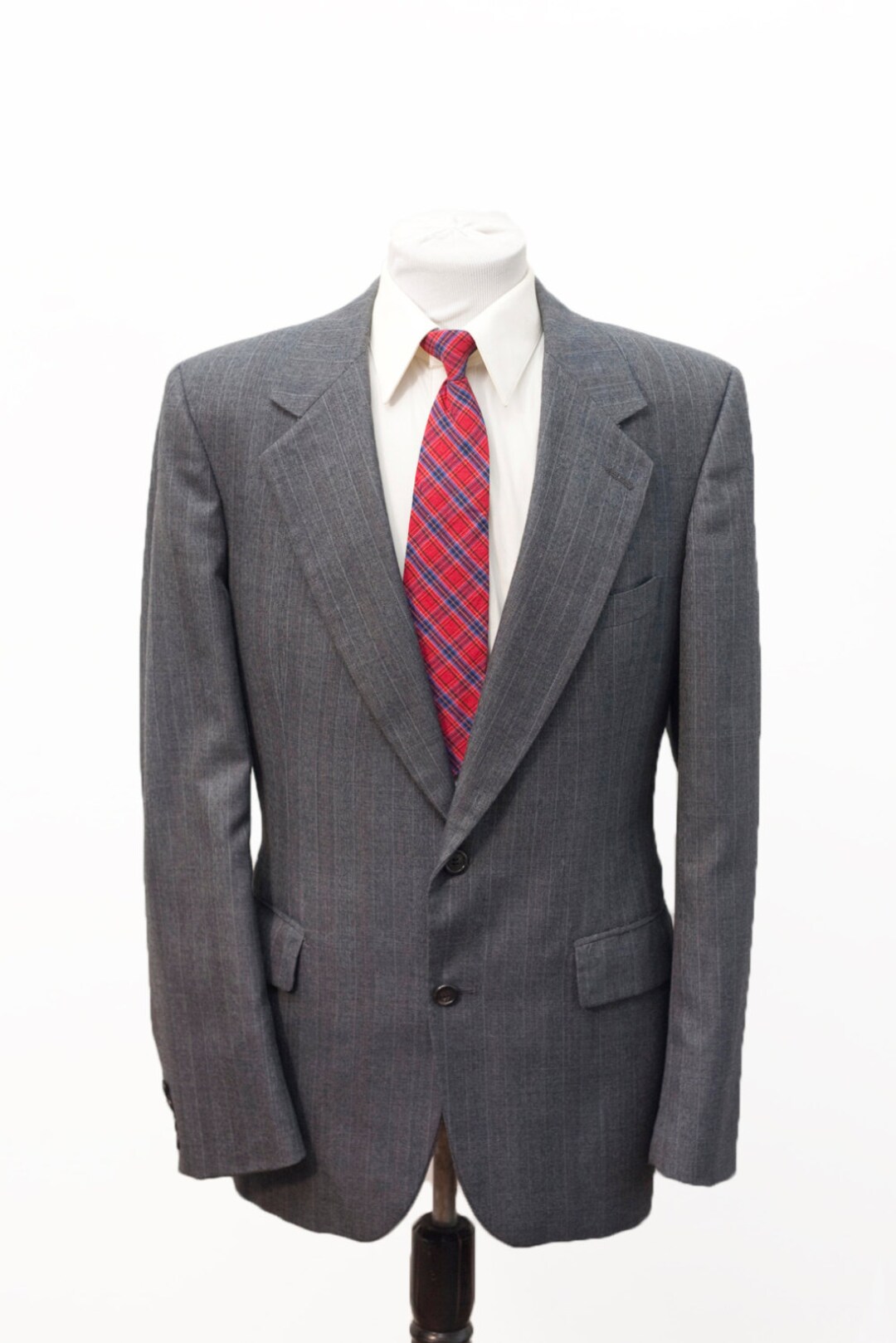 Men's Suit / Vintage Grey Blazer and Trousers by Bill Blass / Size 42 ...