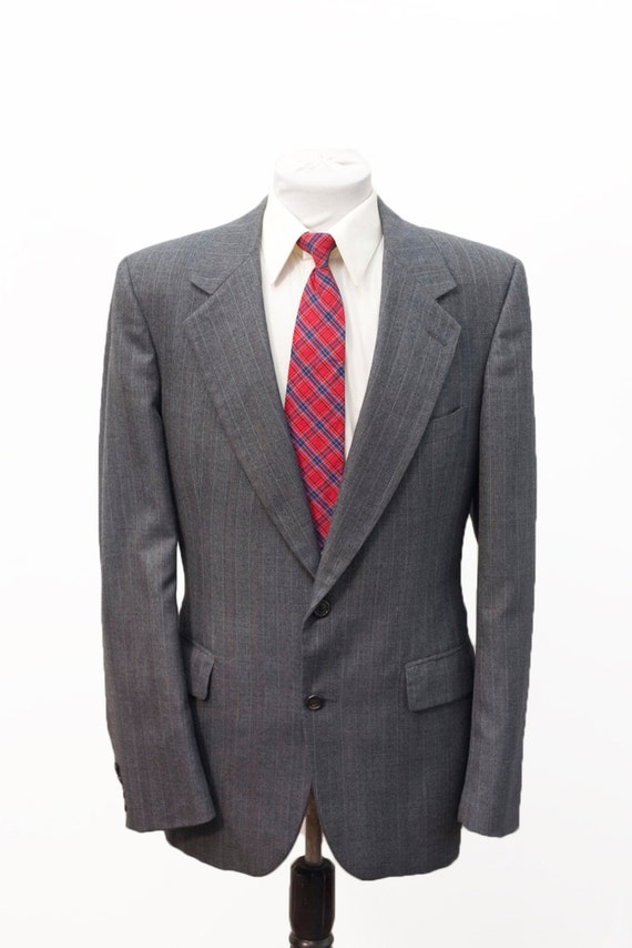 Men's Suit / Vintage Grey Blazer and Trousers by B