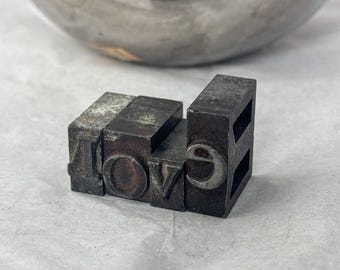 Love Set of Vintage Letterpress Assorted Letter SET04
