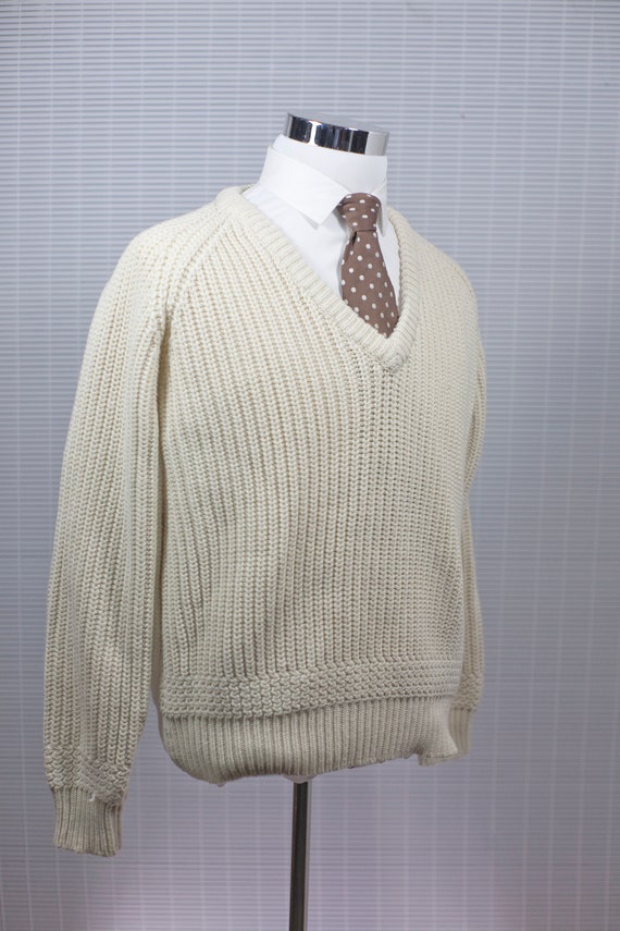 Men's Sweater / Vintage Royal Knight Knitwear / S… - image 1