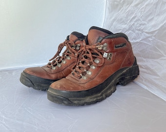 Botas Timberland ACT de caña media de cuero marrón para mujer, talla 9.5 M
