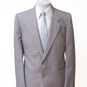 Men&#39;s Blazer / Vintage Grey Jacket / Size 42 Large