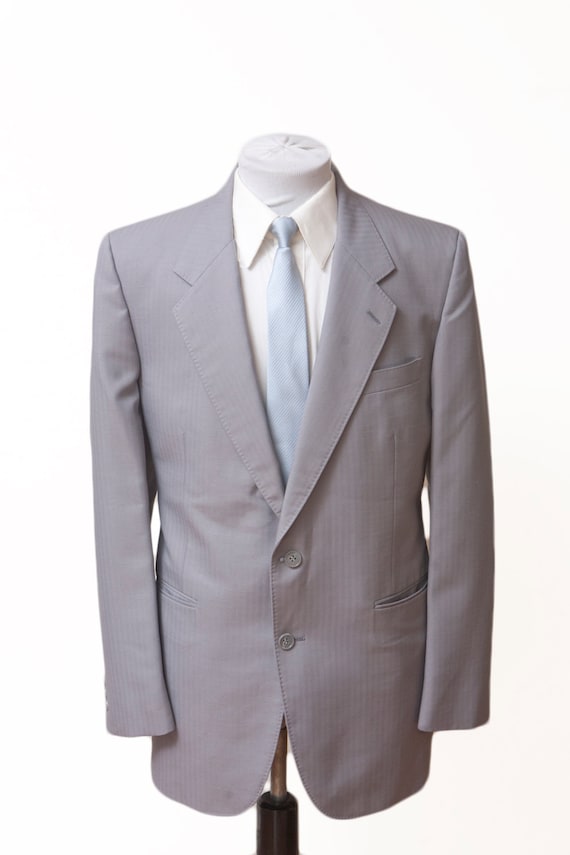 Men's Blazer / Vintage Grey Jacket / Size 42 Large