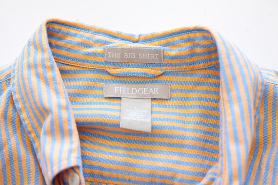 Men's Shirt / Vintage Striped Cotton Oxford / Siz… - image 5