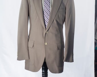 Men's Suit / Two-Piece Vintage / Light Beige Jacket / Size 42