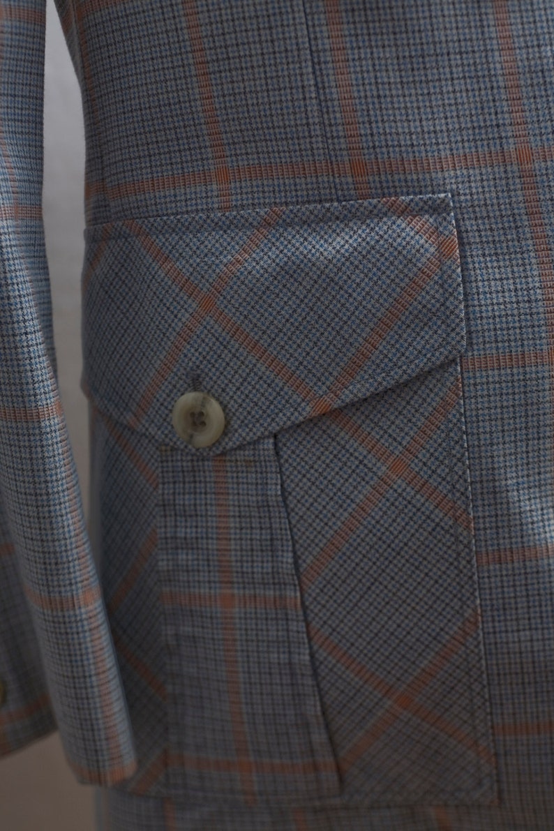 Men/'s Blazer Vintage Plaid Jacket Size 40 medium small