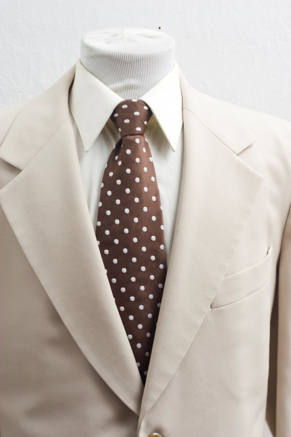 Men's Suit / XL Two-Piece Vintage / Light Beige J… - image 4