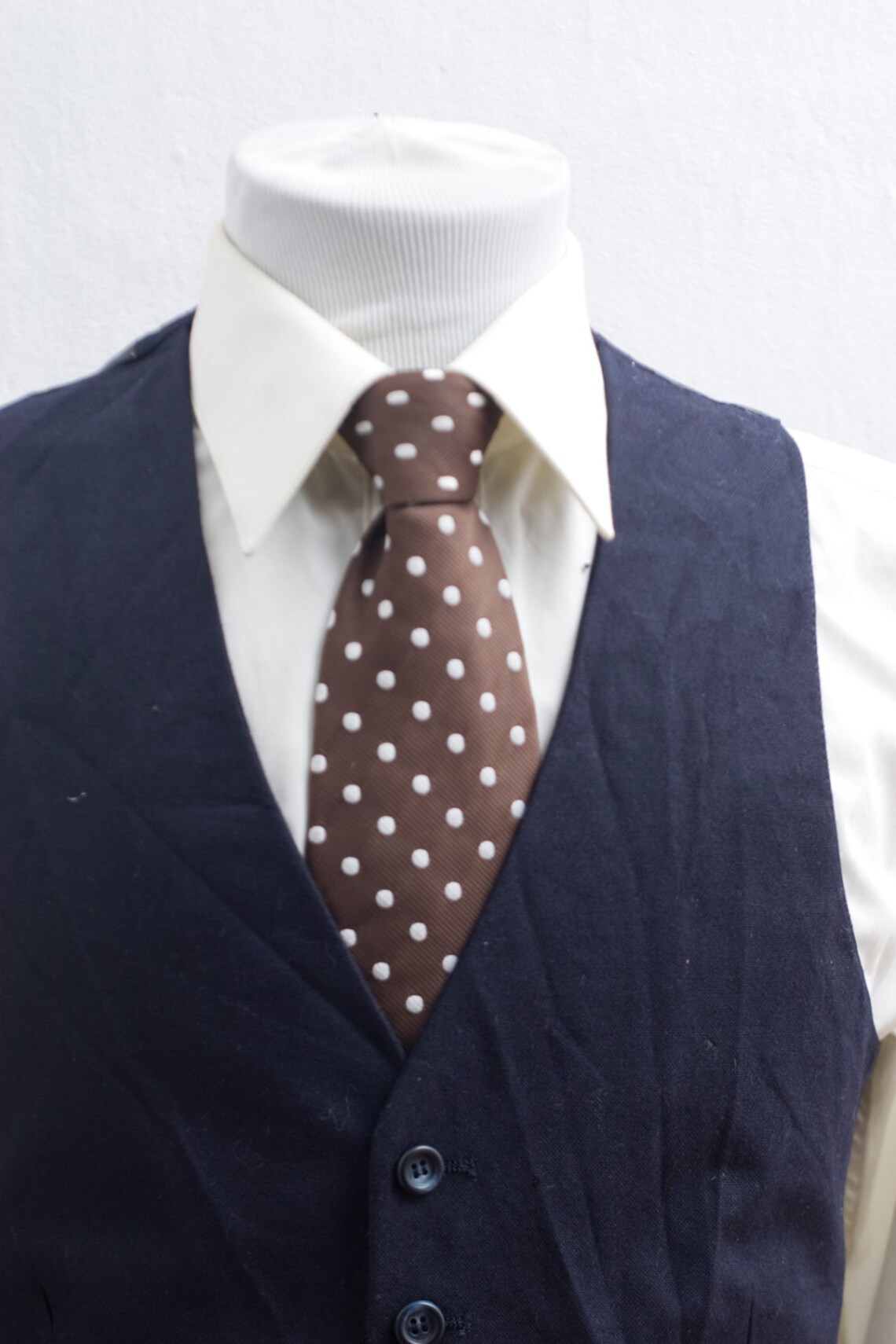 Men's Vintage Navy Pinstripe Waistcoat 38