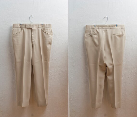 Men's Suit / XL Two-Piece Vintage / Light Beige J… - image 5